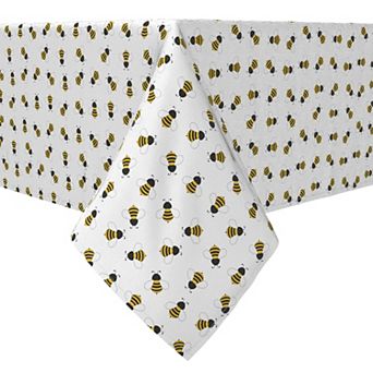 Rectangular Tablecloth, 100% Cotton, 60x84", Bumble Bees Flying