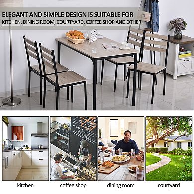 Multi-section Outside Or Inside Seating Bench With Tabletop Smooth Surface