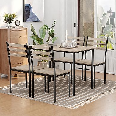 Multi-section Outside Or Inside Seating Bench With Tabletop Smooth Surface