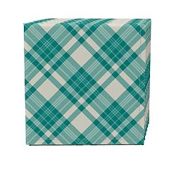 Elrene Home Fashions Christmas Classic Holiday Plaid Cotton Napkins,  Holiday Table Decor, 17 x 17, Set of 8