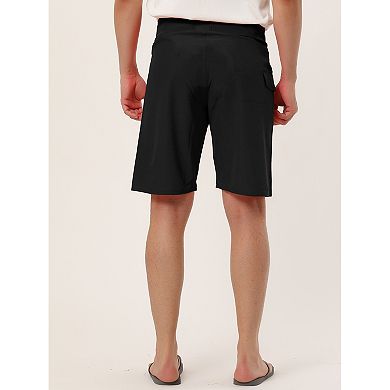 Men's Shorts Drawstring Swim Shorts Elastic Waist Board Shorts