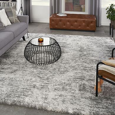 Nourison Luxurious Shag Abstract Plush Area Rug