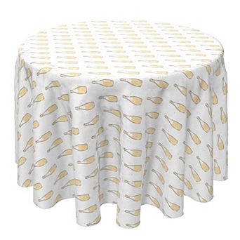 Round Tablecloth, 100% Cotton, 60 Round", Champagne Style