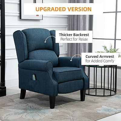 HOMCOM Vibrating Massage Recliner Chair for Living Room, Reclining