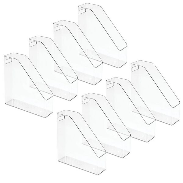 mDesign Plastic File Folder Bin, Office Desktop Organizer, 8 Pack