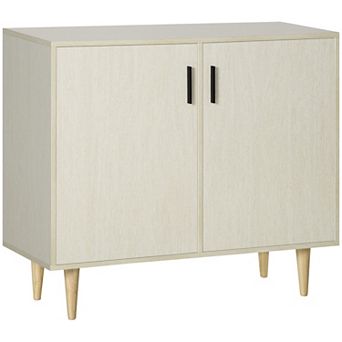 Modern Sideboard Storage Cabinet W/ Adjustable Shelf For Dining Room, Natural