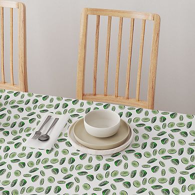 Square Tablecloth, 100% Cotton, 60x60", Cocktail Limes