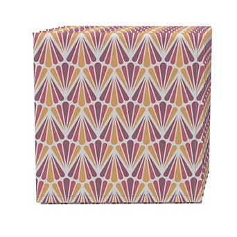 Napkin Set of 4, 100% Cotton, 20x20", Geometric Antique Style