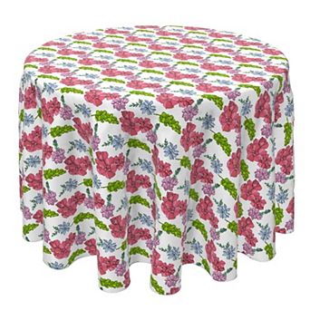 Round Tablecloth, 100% Cotton, 60 Round", Bold Botanicals