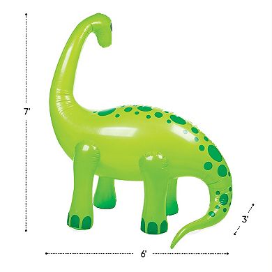 HearthSong Gigantic 7 Foot Inflatable Dino Sprinkler for Outdoor Active Water Play