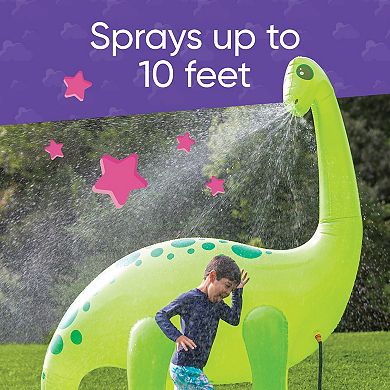 HearthSong Gigantic 7 Foot Inflatable Dino Sprinkler for Outdoor Active Water Play