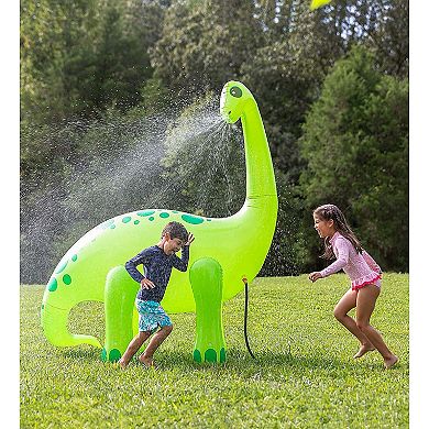 HearthSong Gigantic 7 Foot Inflatable Dino Sprinkler for Outdoor Active Water Play