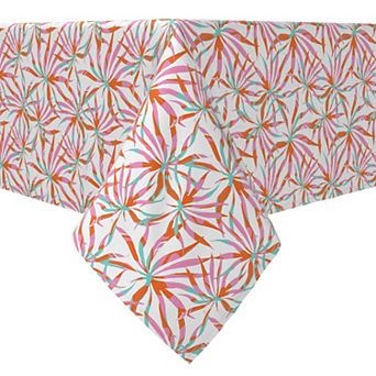Rectangular Tablecloth, 100% Cotton, 60x104", Bold Hawaiian Pattern