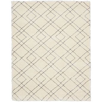 Nourison Luxurious Shag Lattice Indoor Area Rug