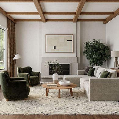 Nourison Luxurious Shag Lattice Indoor Area Rug