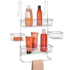 mDesign Metal Steel 4 Basket Hanging Shower Caddy Rack for Bathroom, Bronze