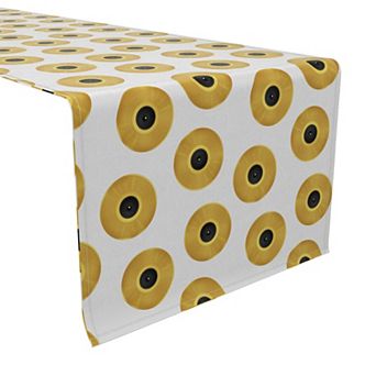 Table Runner, 100% Cotton, 16x90", Golden Records