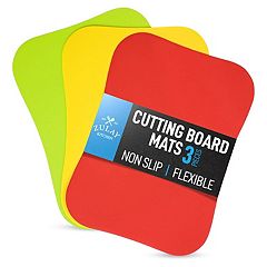 Flexible Plastic Cutting Board Mats set, Clear Kitchen Cutting Board Set of  2 Clear Mats