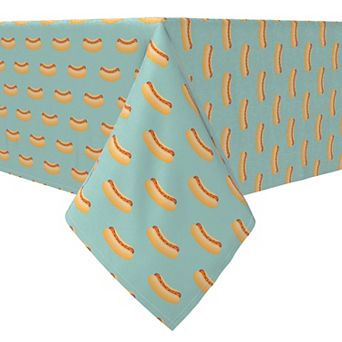 Rectangular Tablecloth, 100% Cotton, 60x120", Hotdog Design