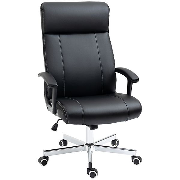 Vinsetto Home Office Chair, PU Leather Computer Chair with 360 Degree  Swivel Wheels, Adjustable Height, Tilt Function, Executive Office Chair,  Black