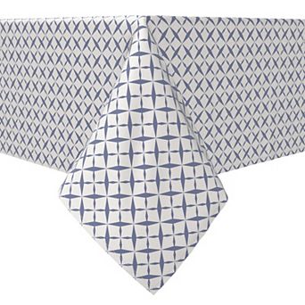 Rectangular Tablecloth, 100% Cotton, 60x120", Criss Cross Pattern