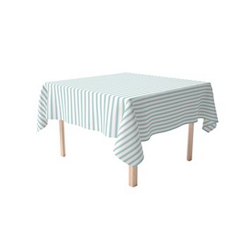 Rectangular Tablecloth, 100% Cotton, 60x84", Blue Horizontal Stripe