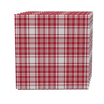Napkin Set of 4, 100% Cotton, 20x20", Plaid 2