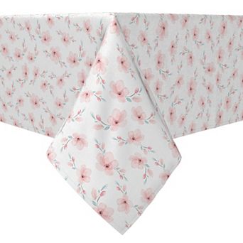 Rectangular Tablecloth, 100% Cotton, 60x84", Blooming Cherry Blossom