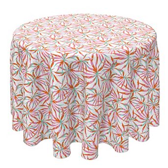 Round Tablecloth, 100% Cotton, 60 Round", Bold Hawaiian Pattern