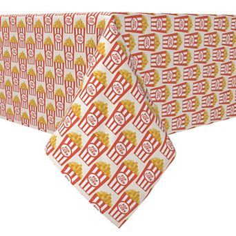 Rectangular Tablecloth, 100% Cotton, 60x104", Cinema Popcorn