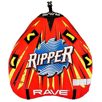 RAVE Sports Ripper 2 Rider Towable Boat Raft + Wake Hawk 3 Rider Towable Tube