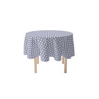 Round Tablecloth, 100% Cotton, 60 Round", Blue Dot Design