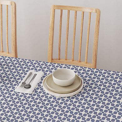 Square Tablecloth, 100% Cotton, 60x60", Blue Dot Design