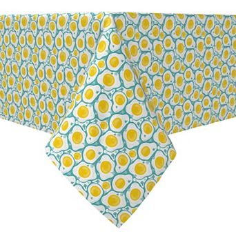 Rectangular Tablecloth, 100% Cotton, 60x84", Brunch Time Eggs