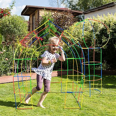 PicassoTiles 400 PC Straw Kit, Construction Building Set, STEM Learning Toy for Kids Ages 3+