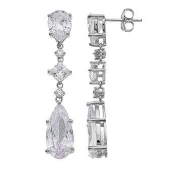 Rosabella Sterling Silver & Cubic Zirconia Dangle Earrings