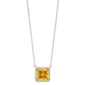 Rosabella Sterling Silver & Canary Yellow Cubic Zirconia Necklace