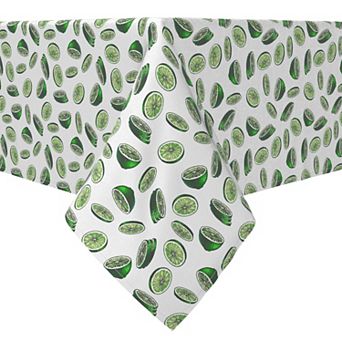 Rectangular Tablecloth, 100% Cotton, 60x104", Cocktail Limes
