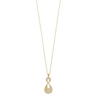 Rosabella 14k Gold Over Silver Cubic Zirconia Infinity Pendant Necklace