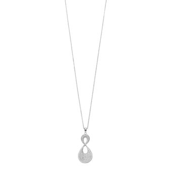 Rosabella Sterling Silver & Cubic Zirconia Infinity Pendant Necklace