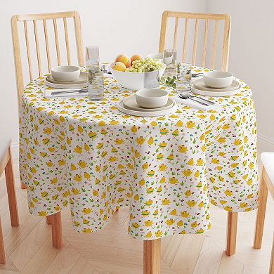 Round Tablecloth, 100% Cotton, 60 Round", Dancing Chickens