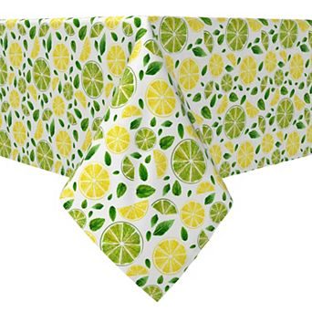 Rectangular Tablecloth, 100% Cotton, 60x84", Citrus Summer