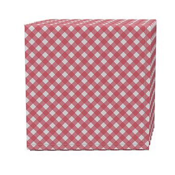 Napkin Set of 4, 100% Cotton, 20x20", Plaid 18