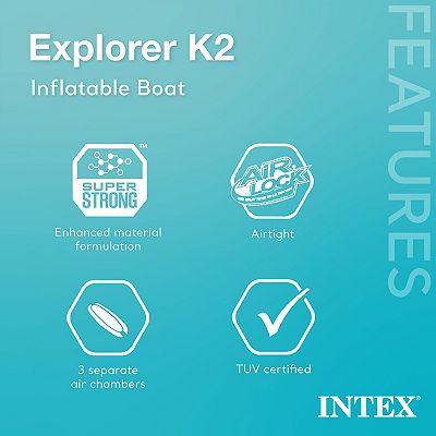 Intex Explorer K2 2-Person Inflatable Kayak Set with Oars
