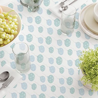 Square Tablecloth, 100% Cotton, 60x60", Blue Balloons