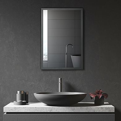 kleankin Bathroom Medicine Cabinet, Wall Mounted Mirror Cabinet, Black