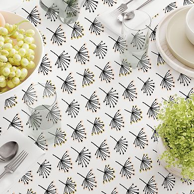 Square Tablecloth, 100% Cotton, 60x60", Dandelion Flower Graphic