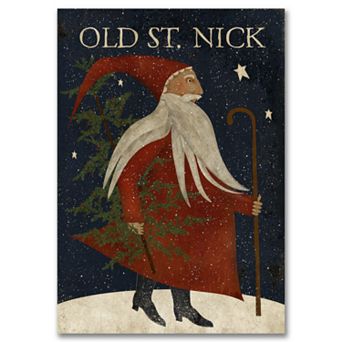COURTSIDE MARKET Old St. Nick Canvas Wall Art