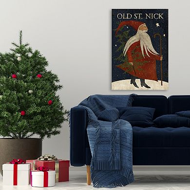 COURTSIDE MARKET Old St. Nick Canvas Wall Art