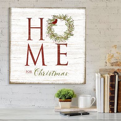COURTSIDE MARKET Home For Christmas Canvas Wall Art